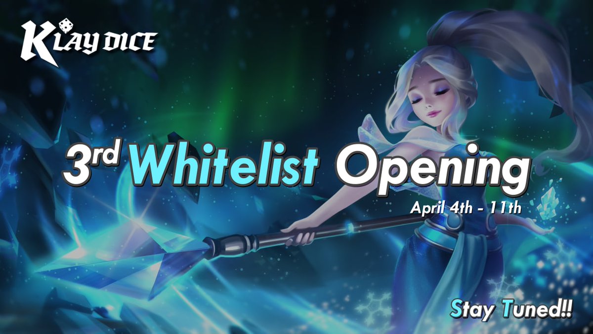 🎲 KLAYDICE Private Minting3rd WL Event 🎲

We are excited to announce the 3rd WL event for the KLAYDICE's Private Minting.

Click the link below for details
bit.ly/3JkgJbb

#Klaydice #Klaytn #P2E #NFT #Metaverse #WL #Whitelist #Minting #GameFi #Guild