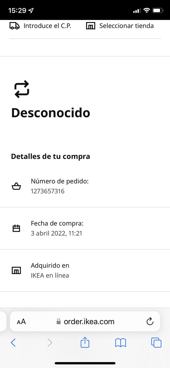 ManuTdi82's tweet photo. @IKEASpain porque en este pedido de mi cuñado pone Desconocido. Bien lo han cobrado ya. https://t.co/jhePBKgpTc
