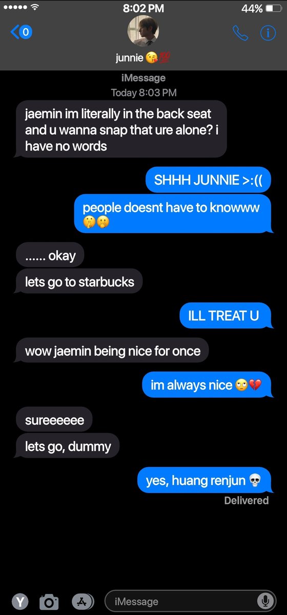 glazedjaem's tweet photo. a nomin two twt au. 

jm "accidentally" sends a cute snap to the supposedly cold class president ljn, whom he secretly despises but ended up loving. https://t.co/ldjxkaRCII