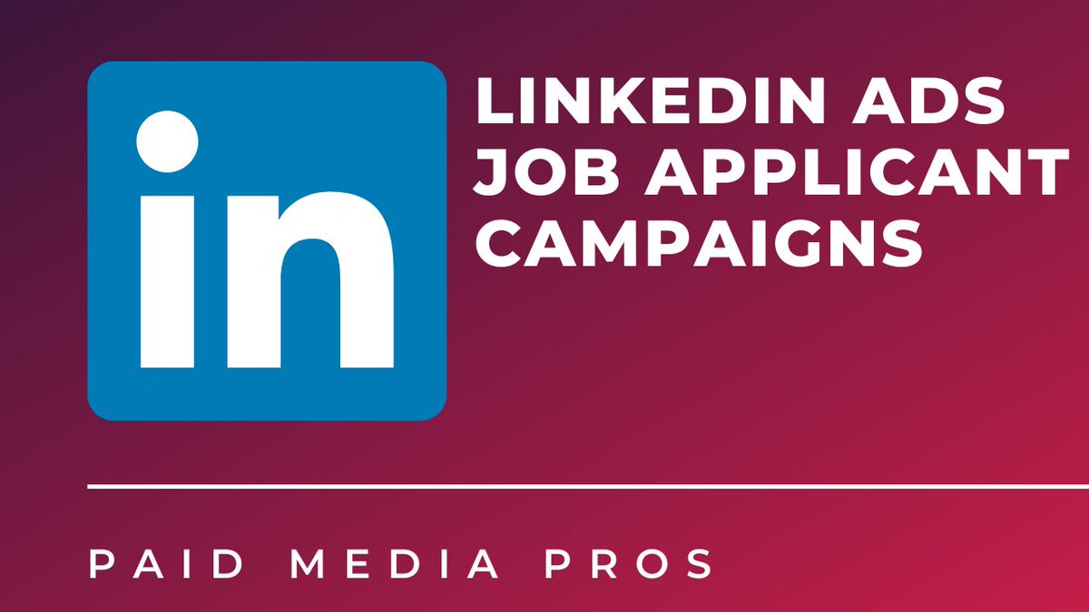 michellemsem's tweet photo. Looking to attract Job Applicants with LinkedIn Ads? 

https://t.co/nm8NqPLXSA

^^Check out the latest @PaidMediaPros video and @MilwaukeePPC will walk you through the whole campaign set up as well as talk about which ad format is best. #ppc #linkedinads #liads #paidsocial https://t.co/SykcEq2IuE