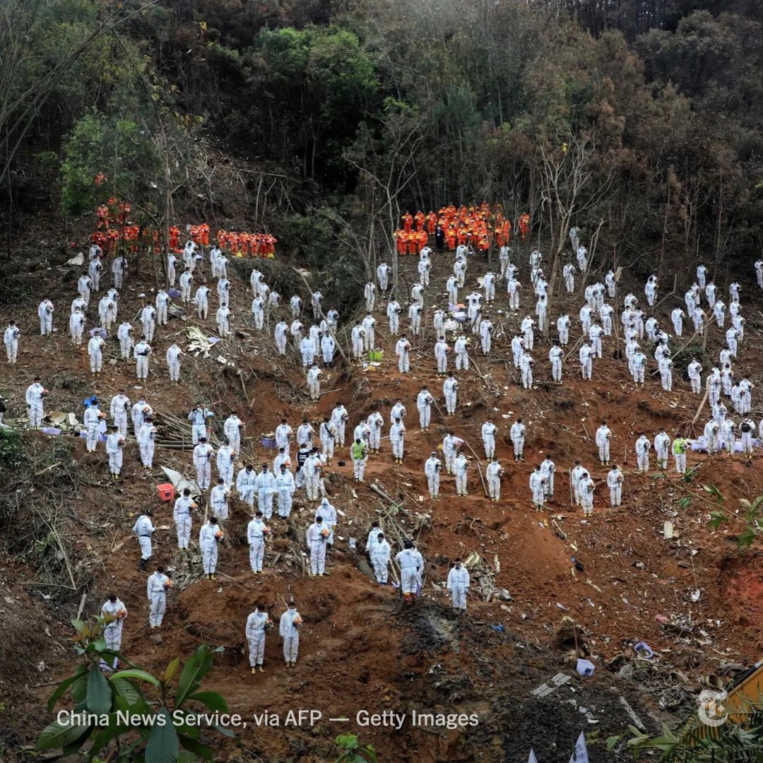 nytimes's tweet photo. China Eastern Airlines Flight 5735 was almost exactly vertical and approaching the speed of sound as it tore into a hillside in China in March, killing all 132 people onboard. Now investigators are facing the formidable task of working out what went wrong.
https://t.co/Z3h241RbMO https://t.co/TQu6k721Lt