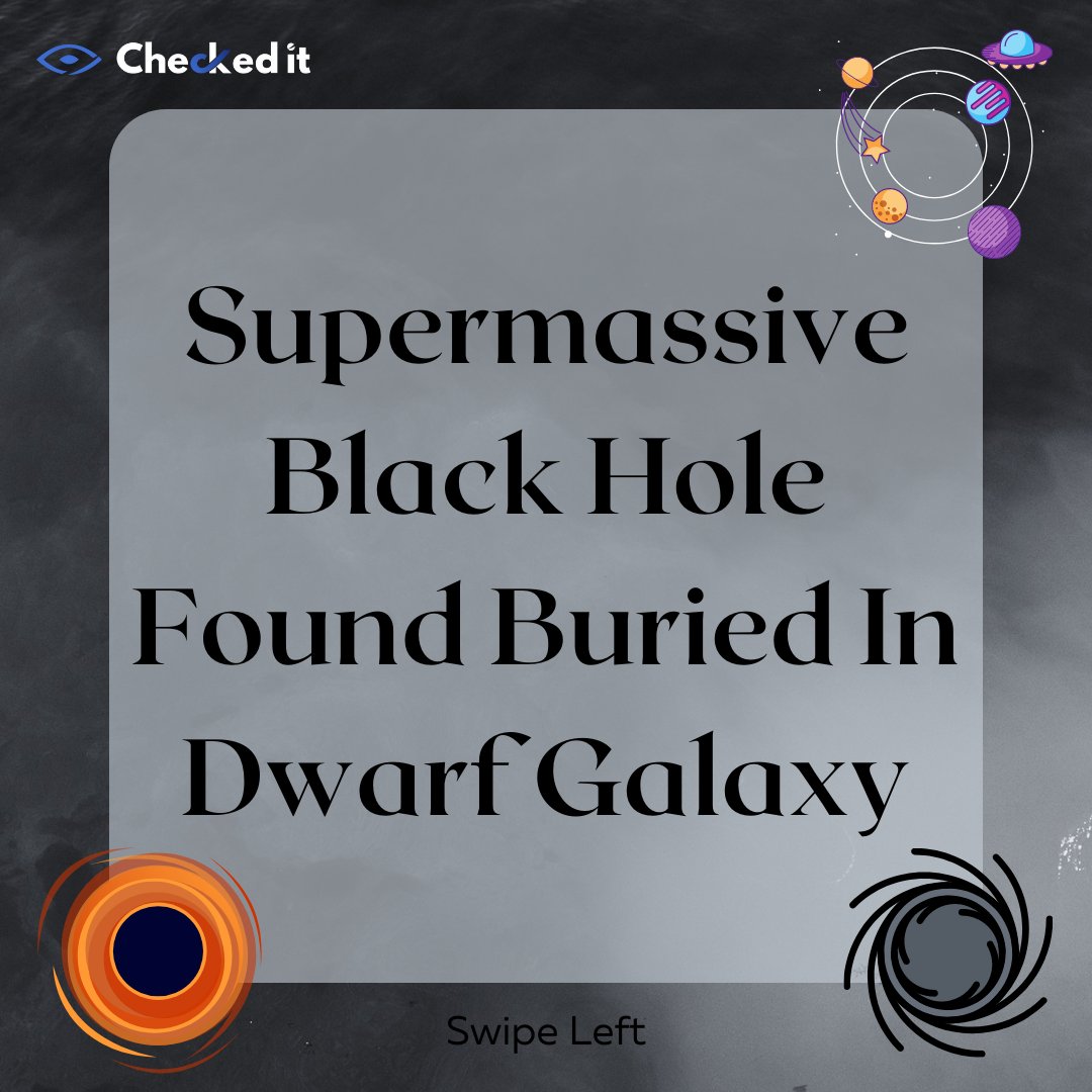 CheckedIt1's tweet photo. Supermassive Black Hole Found Buried In Dwarf Galaxy.
#blackhole #astronomy #space #galaxy #checkedit #checked_it #educhecked https://t.co/rUsgNj5Vlu