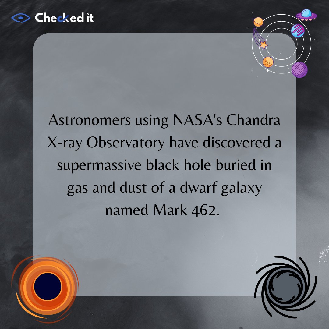 CheckedIt1's tweet photo. Supermassive Black Hole Found Buried In Dwarf Galaxy.
#blackhole #astronomy #space #galaxy #checkedit #checked_it #educhecked https://t.co/rUsgNj5Vlu