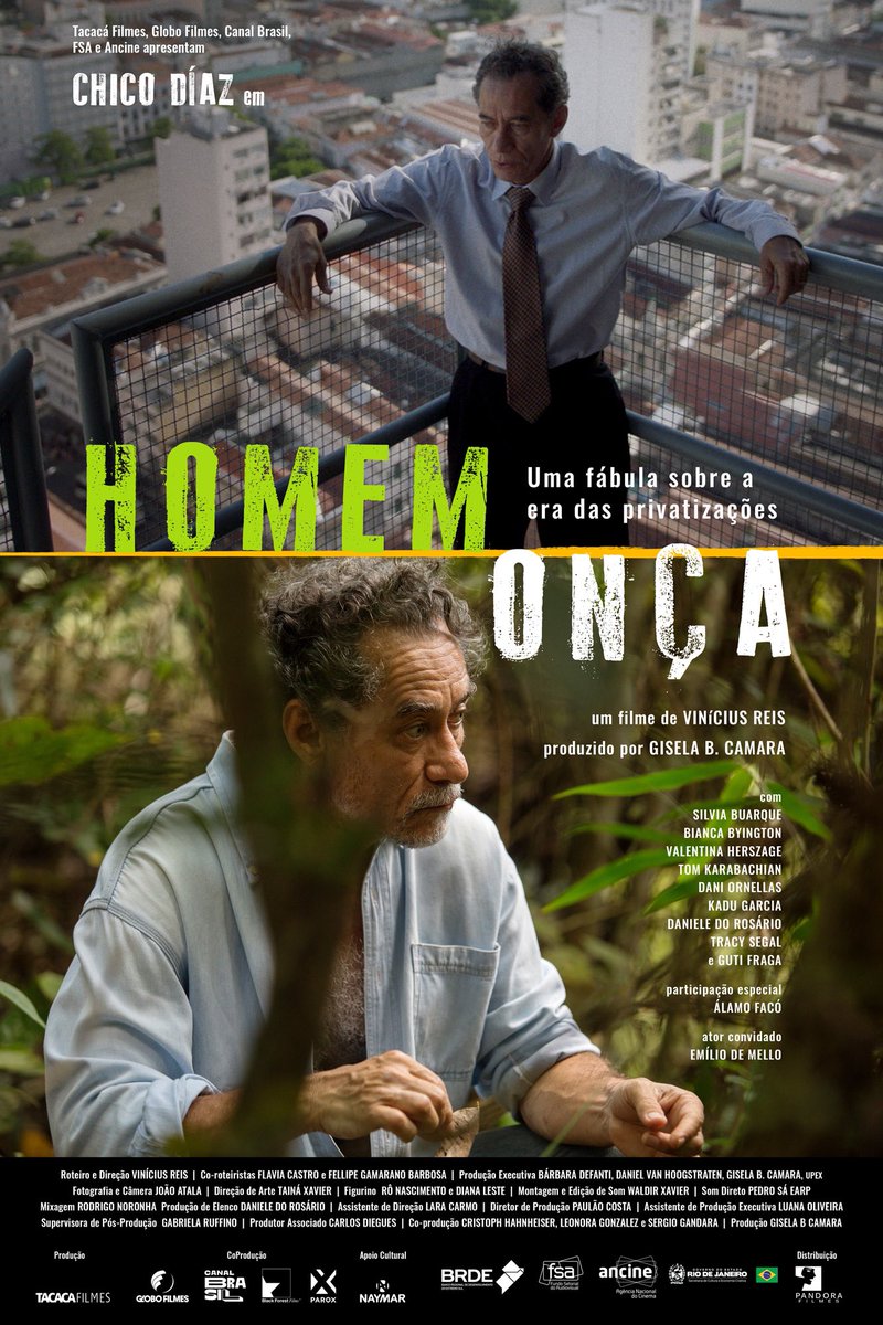 HOMME JAGUAR 
Aujourd’hui à 21h 
Présenté par le réalisateur Vinicius Reis et l’acteur Chico Diaz!
🎫 ticketingcine.fr/?s=emsx0820000…
#festivalcinemabresiliendeparis #cinemabresilien #homemonça