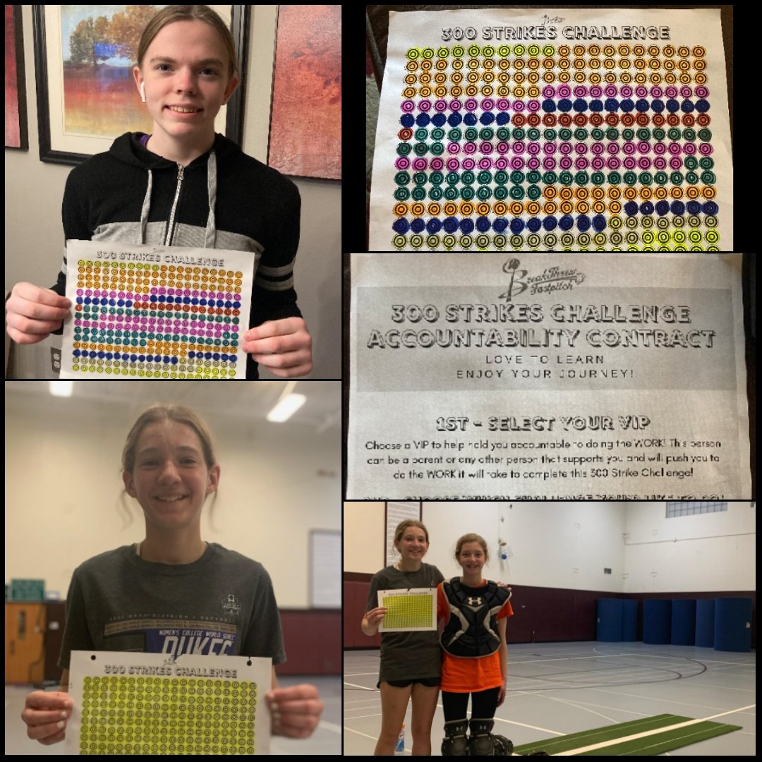 Congratulations to all the #BTFpitchers that have recently completed their "300 Strike Challenge" 🙌👏💪

If you've completed yours, share a picture on your story and tag me! I'd love to give you a 🙌 for all the WORK you invested!

Congratulations Jacey and Leah! 🥳