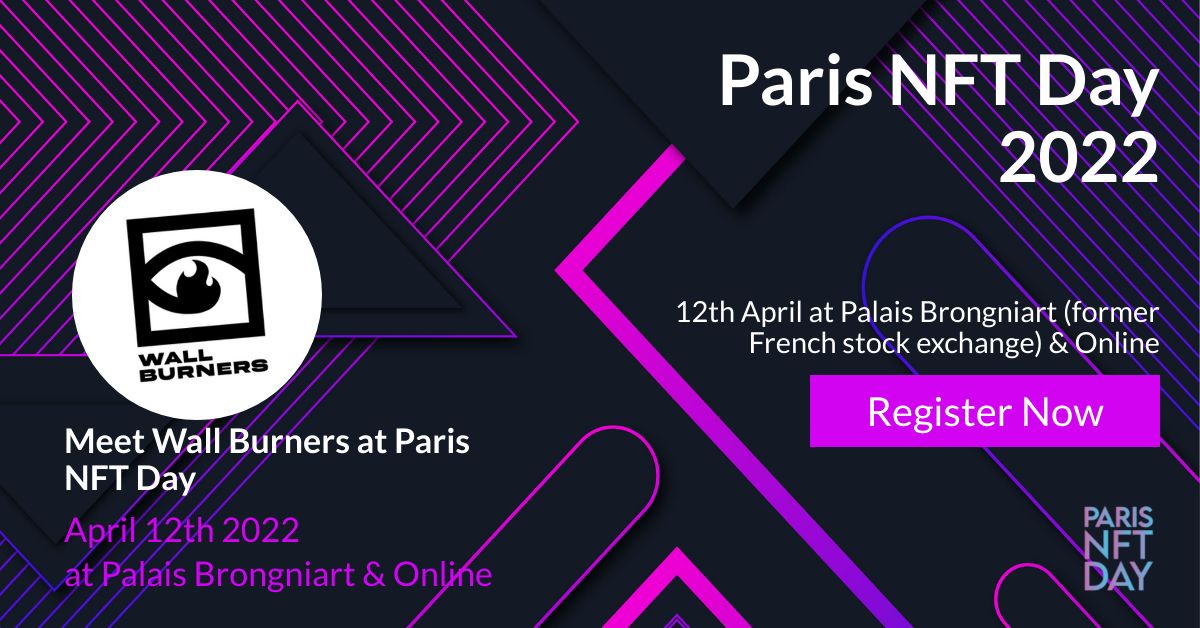 Wall Burners sera présent au @parisnft_day! Découvrez notre #technologie de #collectibles "Single access - Single viewer" qui associent #DRM et #NFT pour les experiences artistiques .

#nftcollectors #crypto #NFTday #nftcollectibles #digitalrights