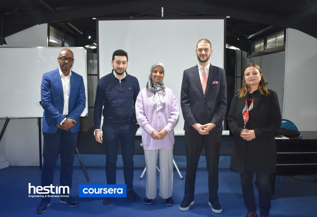 HESTIMofficiel's tweet photo. Retour sur la rencontre avec le représentant de notre partenaire Coursera. https://t.co/WOQ8lE6BSK