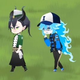 male_ide's tweet photo. Cute... 
💙✨💚✨💙✨💚
#マレイデ #イデマレ #malidia #malleus #idia #twst #ツイステ https://t.co/O55geKUCvV