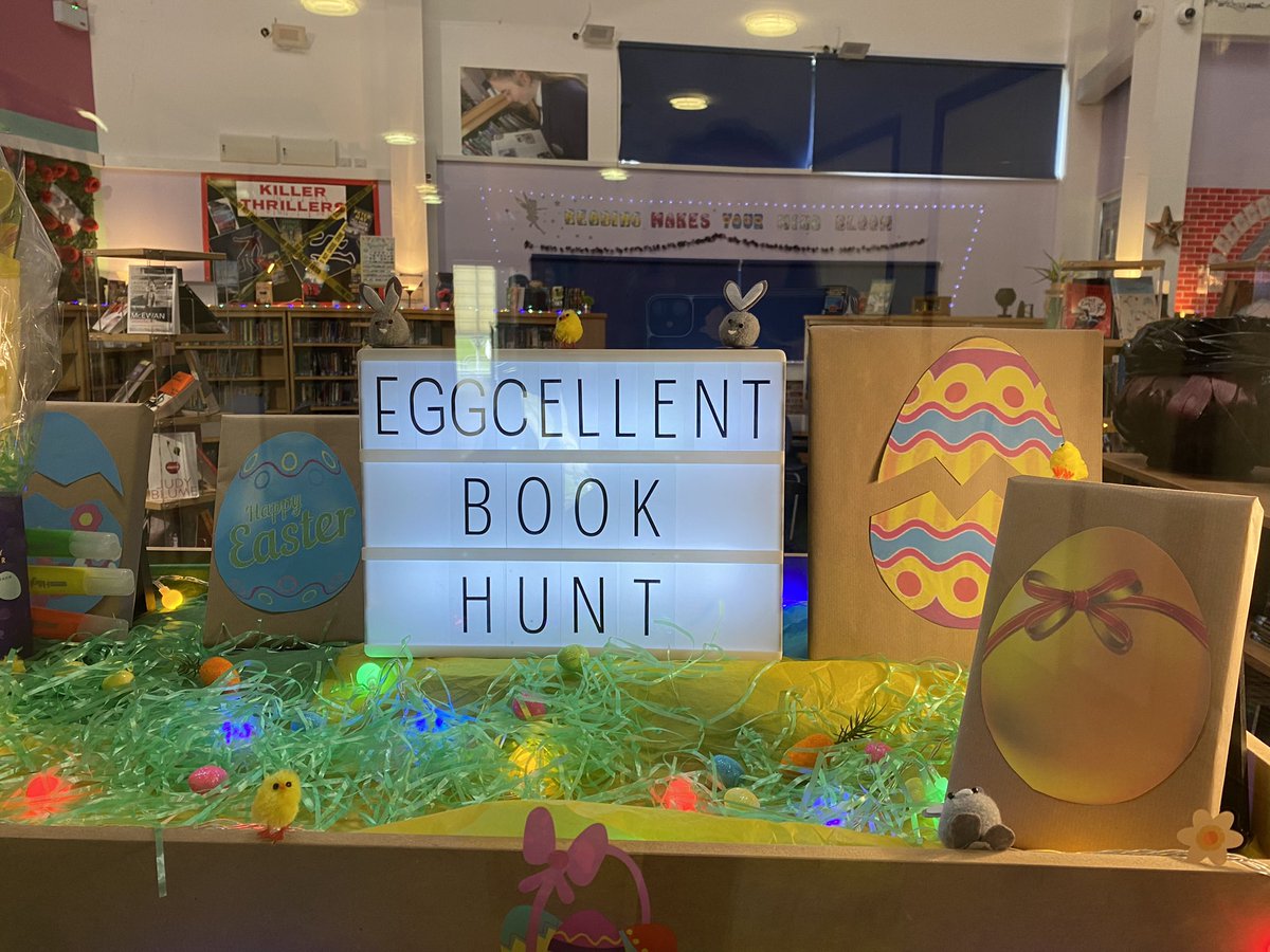 Lift_Unity_City's tweet photo. Such eggcitement today around the UCA library! Students are developing their skills at multi-step problem solving -a book hunt with amazing prizes on offer! 💜🐣 #TeamUCA #HPL https://t.co/dwj92Vug4v