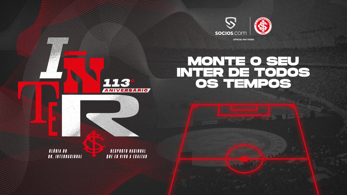 socios's tweet photo. 1⃣1⃣3⃣ anos de @SCInternacional🇦🇹

Torcida colorada, conta aí pra gente: qual é o maior Inter de todos os tempos?🤔

Dê RT e responda com a sua escalação ideal para concorrer a 1 Fan Token $SACI.👇 

⚡️ $CHZ https://t.co/tylOf0rrdn