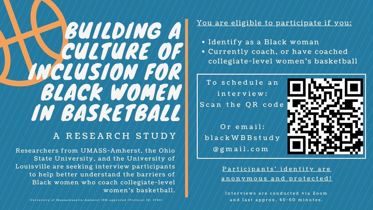 Connect with us! Myself and <a href="/NefWalker/">Nef</a> are leading the interviews and we know the game, played the game, and LOVE the game. We want to see Black women included in the growth of women’s basketball. 

For those that have participated and shared, thank you!!