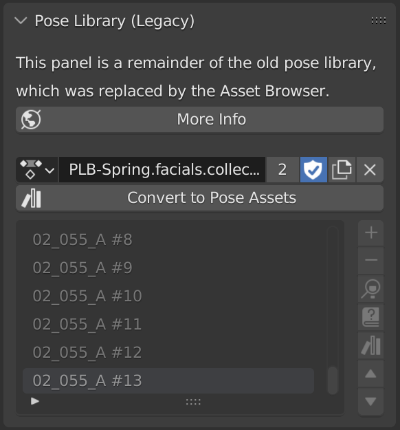 sastuvel's tweet photo. #Blender's old Pose Library has been deprecated! Conversion to Pose Assets is a single button press, unleashing  powerful new workflows.

The "More Info" button opens a browser to the manual: https://t.co/0qyWhAGf2a

#b3d #animation #DevFund #AssetBrowser #PoseLibrary https://t.co/Nv0UYtjmyw