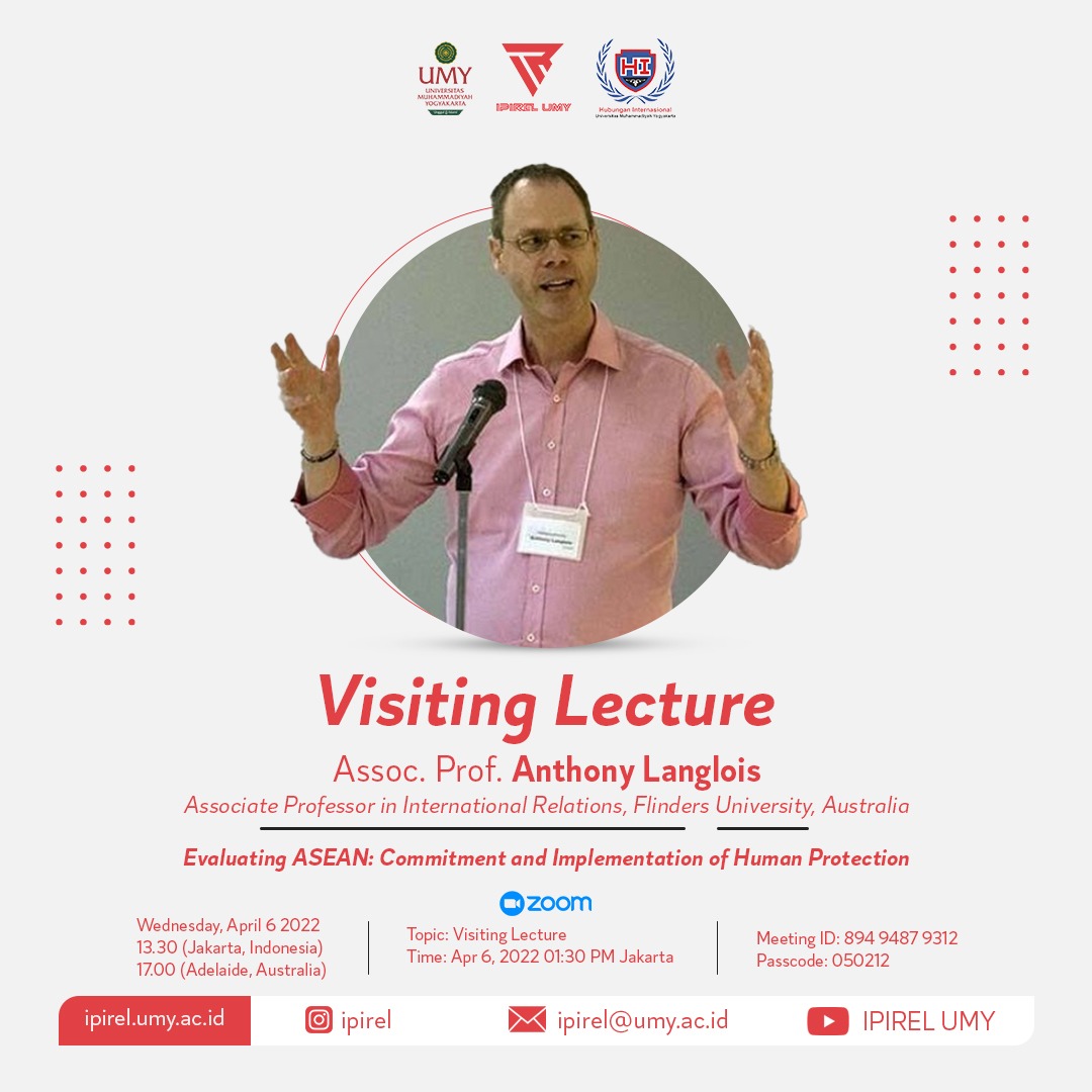 Soon, Prof <a href="/AnthonyLanglois/">Anthony J. Langlois</a> will talk on the progress and problematic of ASEAN human protection at our department.