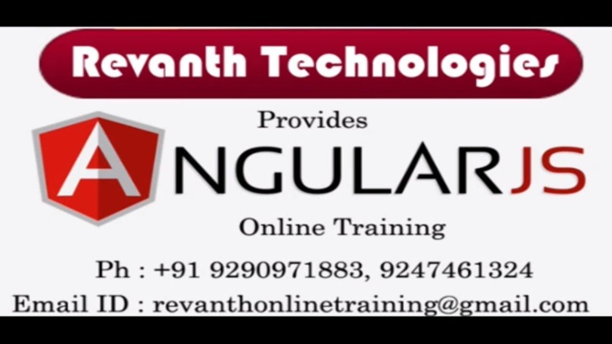 revanthleads's tweet image. AngularJS Online Training in India
Revanth technologies provides AngularJS Training in Hyderabad on real time projects. Call 9394799566, 9290971883. revanthtechnologies.com/angularjs-trai…. #angularjstraining , #angularjscourse , #hyderabad, #angularjshyderabad #angularjs #angularjstrainer
