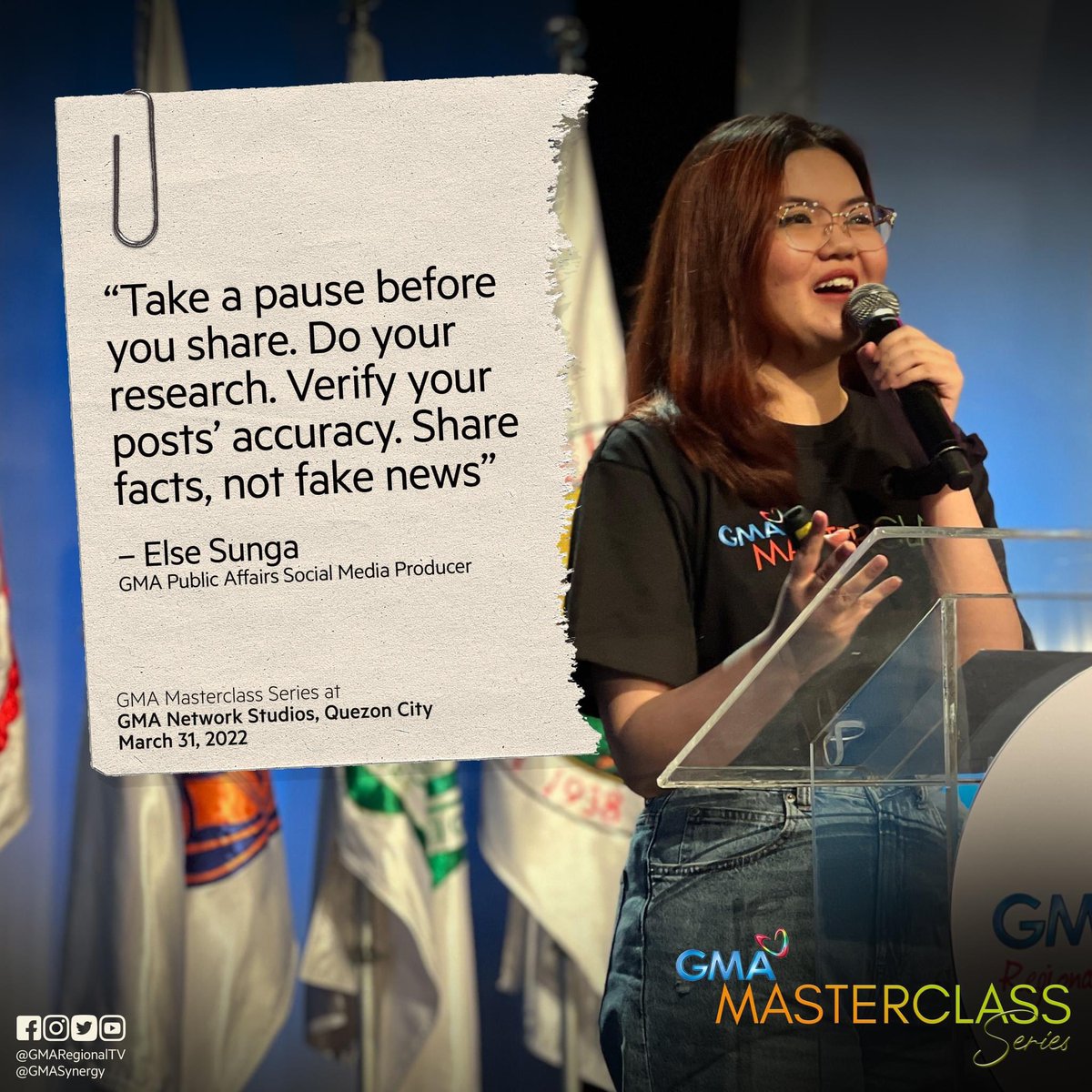 elisesunga's tweet photo. contrary to popular belief ay hindi lang naman po pagiging meme lord ang trabaho ko 😅 kaya here’s to responsible clout-chasing!!!! dahil sa social media at sa darating na eleksyon, #DapatTotoo 🤍 https://t.co/wWCOQlI3ol