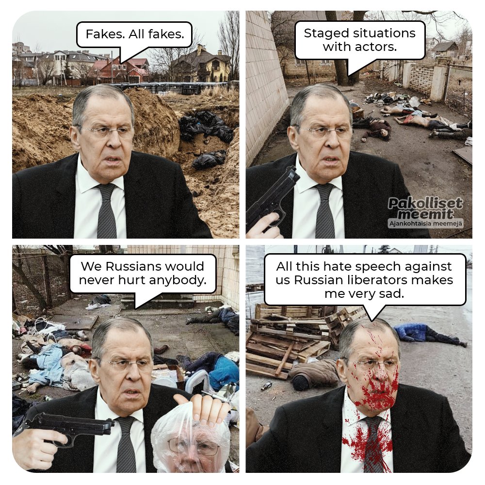 The meme is a bit dark, but so are also the times we live in.

#BuchaMassacre