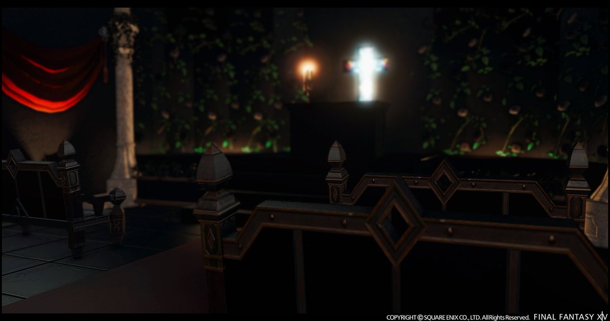 NierKk's tweet photo. ダークな雰囲気の教会風のスタジオ作ってみました
SSの撮影などにぜひ!
Gaia/Tiamat/Goblet/20-4/3
#HousingEden
#StudioKk
#FF14ハウジング
#FF14Housing https://t.co/MX8cqOadH4