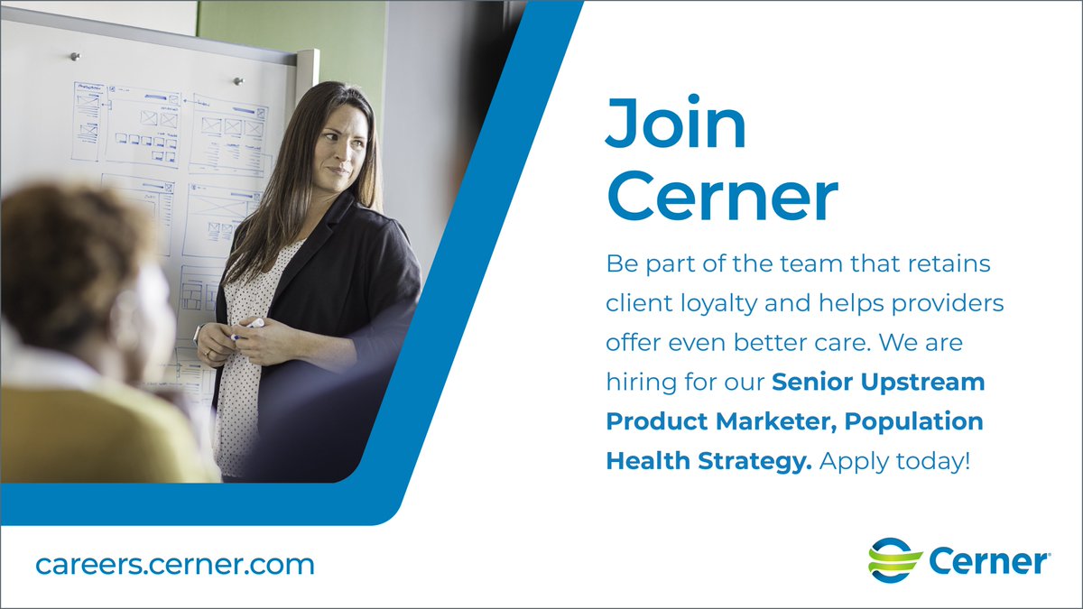 Cerner empowers innovation at the intersection of healthcare and technology. Visit our careers site to apply for this role today and learn more about who we are and what we do. #CernerCareers careers.cerner.com/job/88687BR