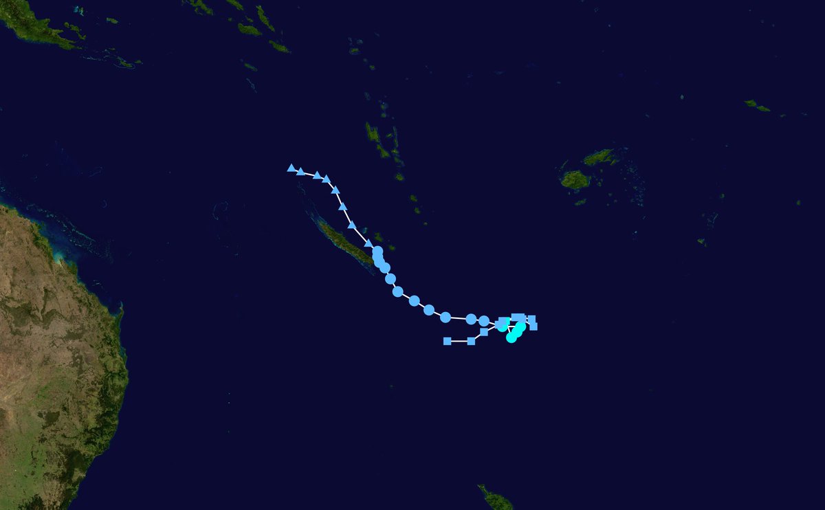TyphoonTCX's tweet image. As of this writing, 4 named tropical cyclones developed and moved over the SPac basin in the 2021-22 season. Below are them:
#CycloneRuby (moved from AUS basin to SPac)
#CycloneCody
#CycloneDovi (strongest so far in the season)
#CycloneEva

#tropics #cyclonemarker #wxtwitter