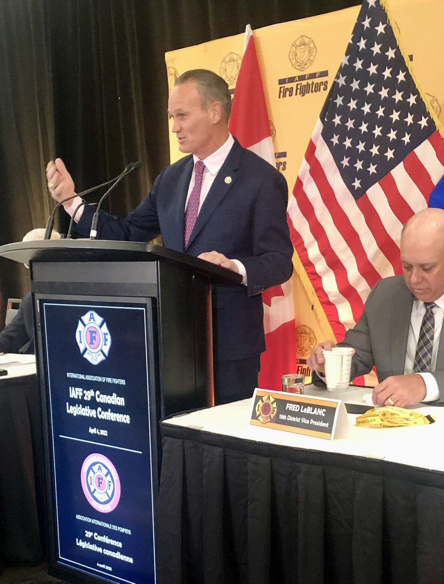 IAFFCanada's tweet photo. Welcome to Ottawa @IAFFGSTLima and thanks for speaking to our Canadian leadership at our 29th #iaffcdnleg conference. @IAFFNewsDesk https://t.co/AhHNioht66