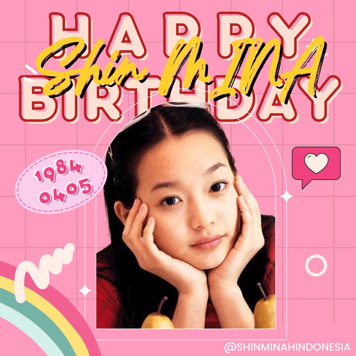 ShinMinAhID's tweet photo. Let use the hashtag #HappyShinMinADay as we tweet and celebrate Shin Mina Birthday 🎂

#신민아 #ShinMinA #ShinMinAh https://t.co/MlFqaIo8Dr