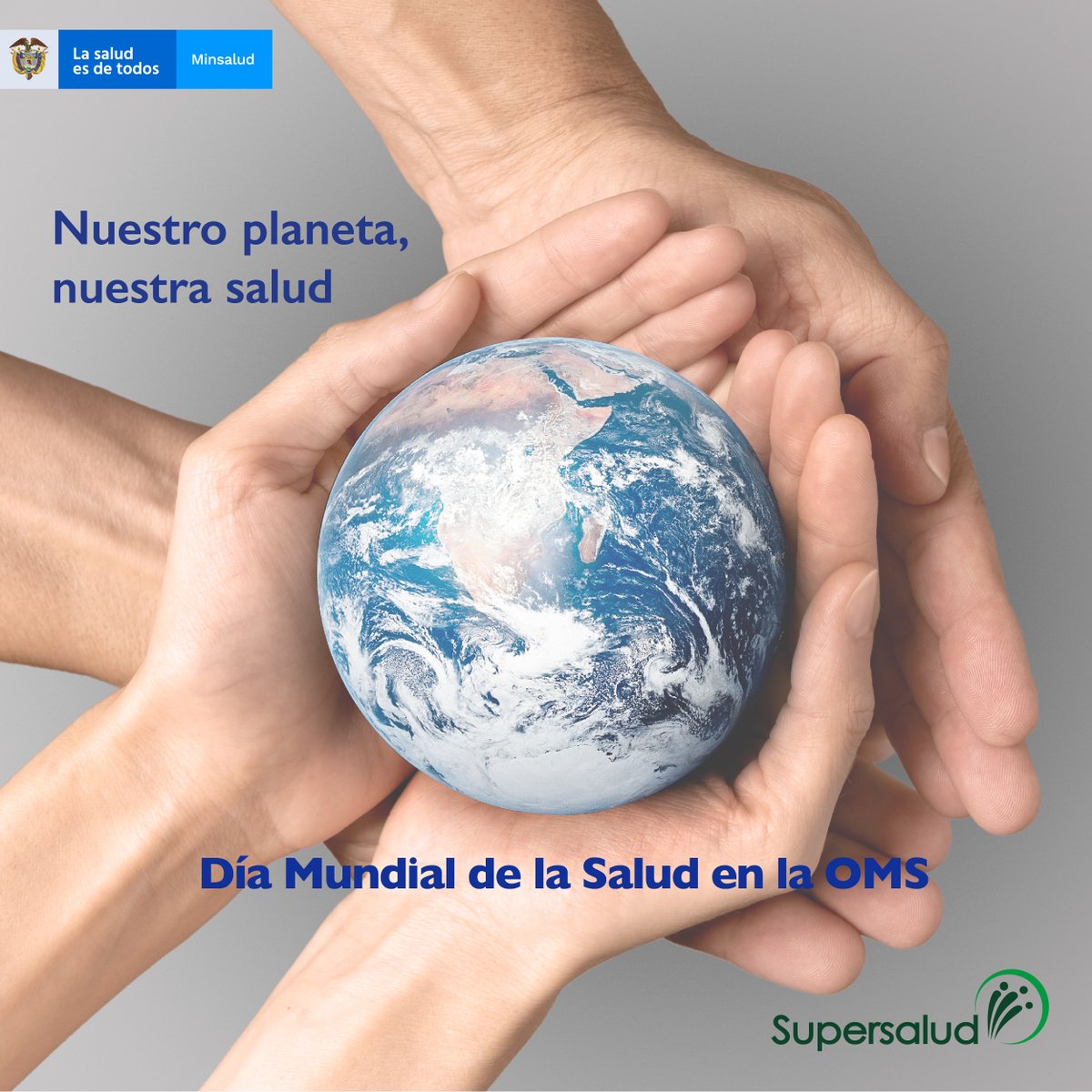 Supersalud's tweet photo. Con el lema «Nuestro planeta, nuestra salud» este 7 de abril la OMS dirigirá la atención mundial a la interconexión entre el planeta y nuestra salud. 

Cuéntanos ¿cómo ayudas al cuidado y la conservación del planeta? y ¿cuáles son las medidas que tomas para cuidar tu salud? https://t.co/yWzFNnLCcM