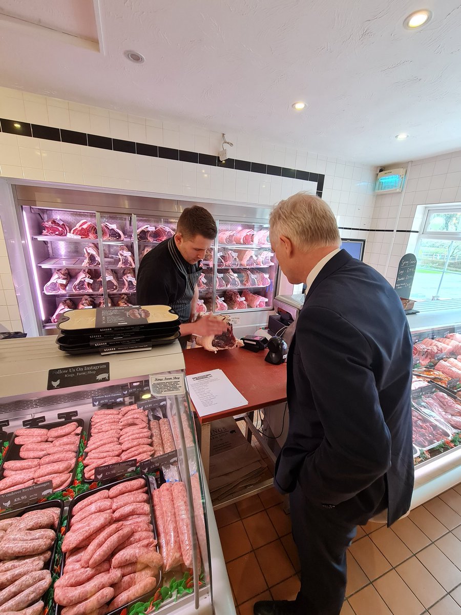 RobBAylesbury's tweet photo. Fantastic selection of meat at Kings Farm Shop near Wendover, with expert advice on preparing &amp; cooking from manager Alex &amp; his team. Good to hear that the business is so popular with local people. Plenty of non-meat options, too, &amp; still time to order for Easter! https://t.co/04N2IKJb9g