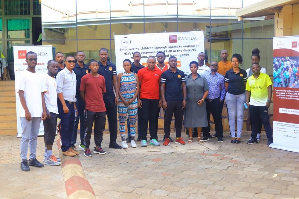 UmuriFoundation's tweet photo. Today: UF in partnership with @ahfrwanda1 have launched a three day capacity building workshop, for peer coaches, on Empowering #children in #HIV/AIDS response and #SRHR #Sports4Protection @CityofKigali @Gasabo_District @KicukiroDistr @Nyarugenge @unicefrw @HDIRwanda https://t.co/zTmnRMw69Z