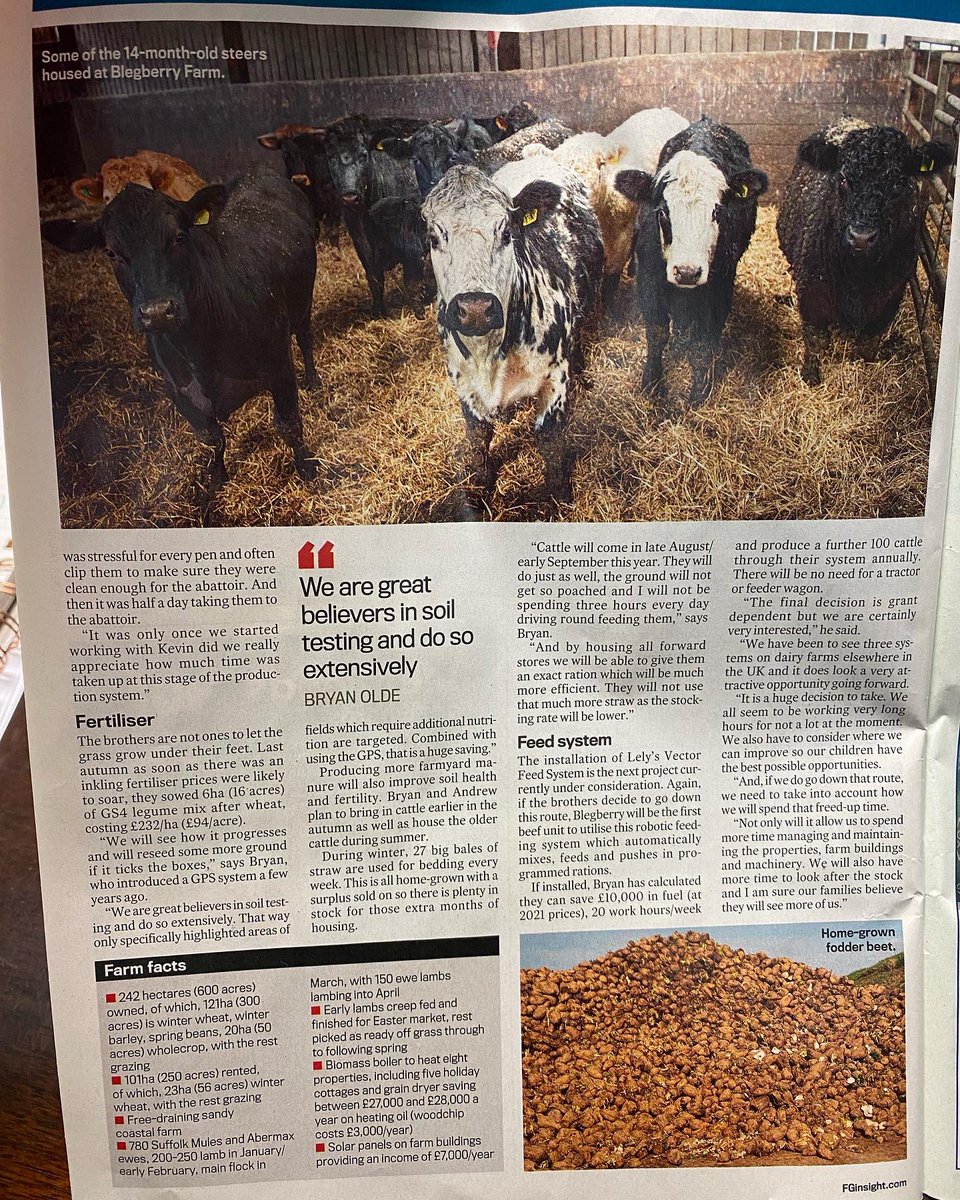 LelyHolsworthy's tweet photo. Great to see Hartland based beef customers Bryan & Andrew Olde, talking about their Lely Juno in the @farmersguardian this week.
#beeffarming #lely #lelyjuno #feedpusher #lelydevonandcornwall #farminguk #farmerfeature #farmersguardian https://t.co/9ZIIeCHTiU