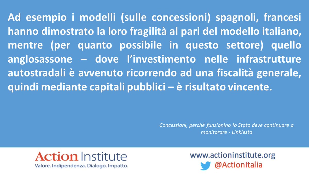 ActionItalia's tweet photo. Come raggiungere un corretto equilibrio tra gli aspetti economici, operativi e manutentivi delle #infrastrutture? Scoprilo nell’intervista de @Linkiesta all'esperto di Action Andrea Grappelli sulle #concessioni autostradali e portuali in #Italia e #UE: https://t.co/4XkSjIRr48 https://t.co/B8QxA048FX