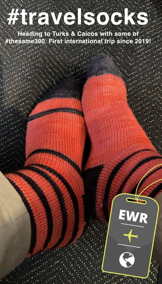 aqkraft's tweet photo. First INTERNATIONAL #travelsocks since summer 2019. Traveling to Turks &amp; Caicos to discuss the Cookiepocalypse with a handful of #thesame300 https://t.co/McyVm8thEP