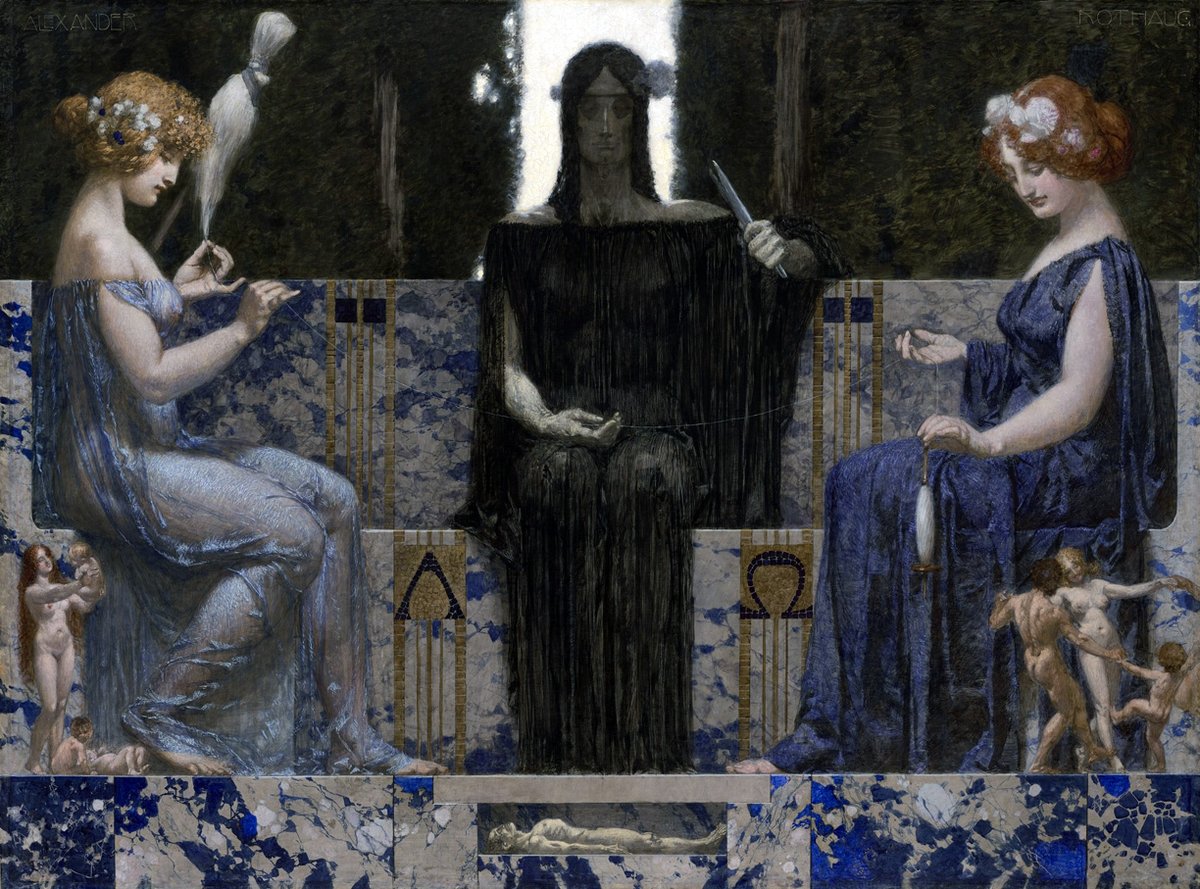JoelCHoltzman's tweet photo. The mystical work of Alexander Rothaug (1870-1946)

The Three Fates https://t.co/2Cj5enhRvL