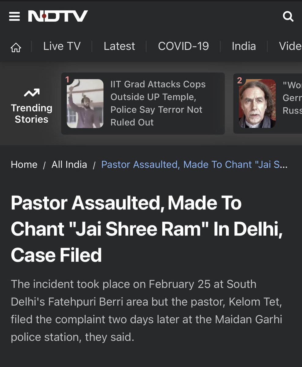ShefVaidya's tweet photo. So cute na? Mohammad Murtaza is only a ‘IIT graduate’ with no name, and Allah-U-Akbar is only a ‘religious slogan’ that cannot me mentioned. But #JaiShriRam MUST be mentioned in ANY crime related incident. This is the standard @ndtv toolkit! https://t.co/fjULiKbFkb