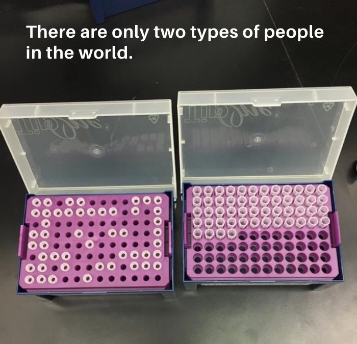 Are you the one on the left or the one on the right? Tag that one lab-mate that is your opposite!