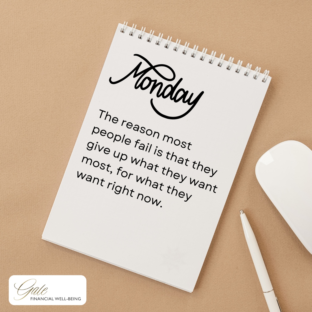 GaleFinancial's tweet photo. 🙌We're Spreading Motivation On This Amazing Monday!

✅To accomplish our goals and achieve our dreams, we first need to be disciplined enough to make sacrifices now and reap the rewards later.

"The reason most people fail is that they give up what they want most, for what th... https://t.co/8rNP0cCGke