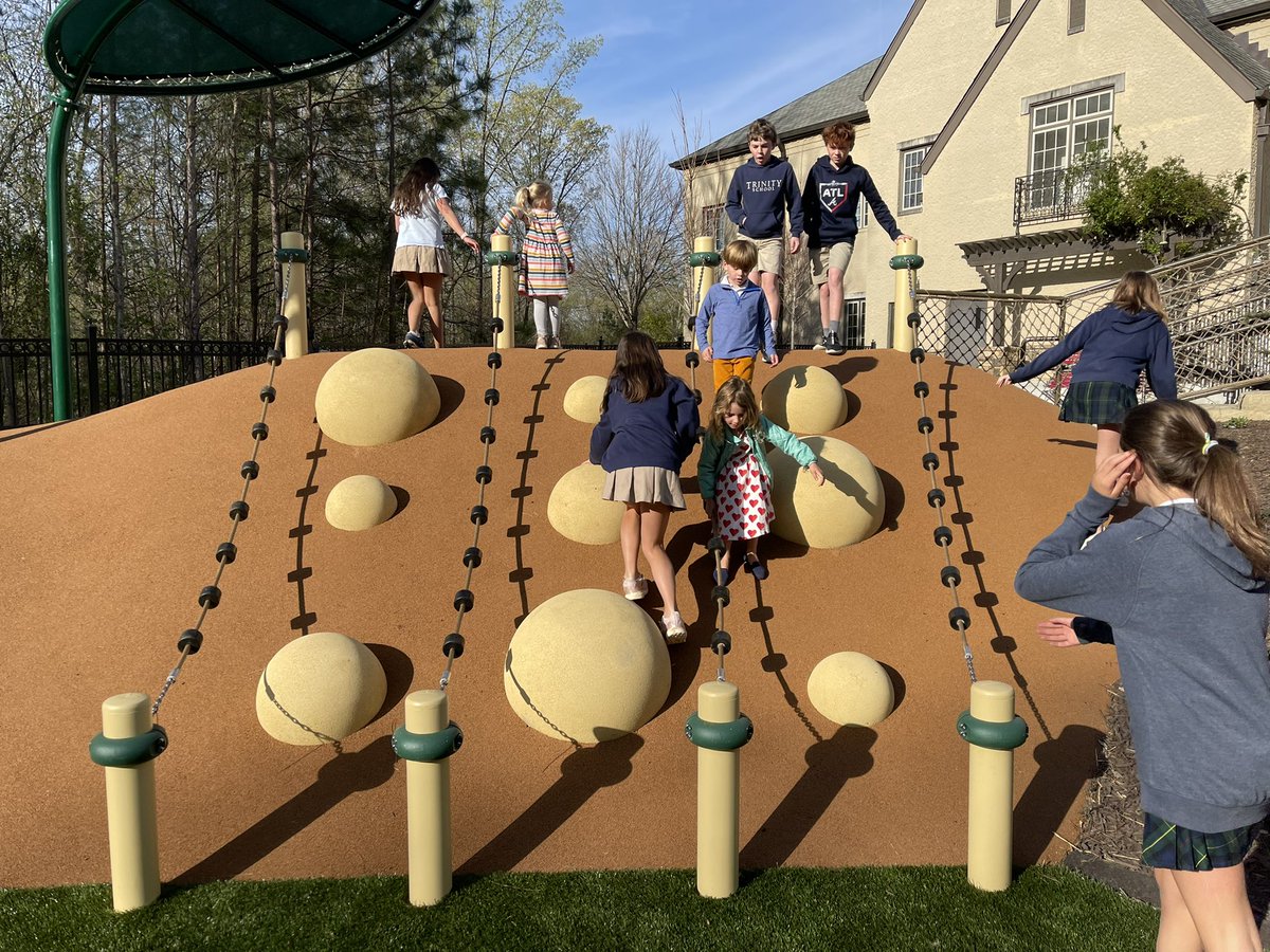 JosephPMarshall's tweet image. Our Early Childhood Outdoor Learning Center opened today! Early Learners and 6th graders inaugurated the space, followed by every grade. #trinitylearns