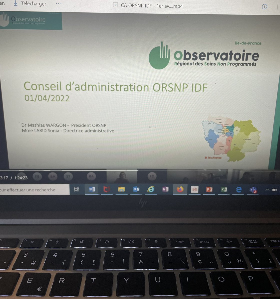 ORSNP_IDF's tweet photo. 01.04.2022 - Conseil d’Administration en distanciel de l’ORSNP IDF: 
Nomination des membres du Bureau: 
- Dr @FDolveck Directeur Médical #SAMU77  - Vice Président 
- M. Laurent RICCI DAF CH Sud Essonne - Trésorier. 
Merci aux membres du CA et bureau, l’aventure continue… https://t.co/ChjZFlXQZc