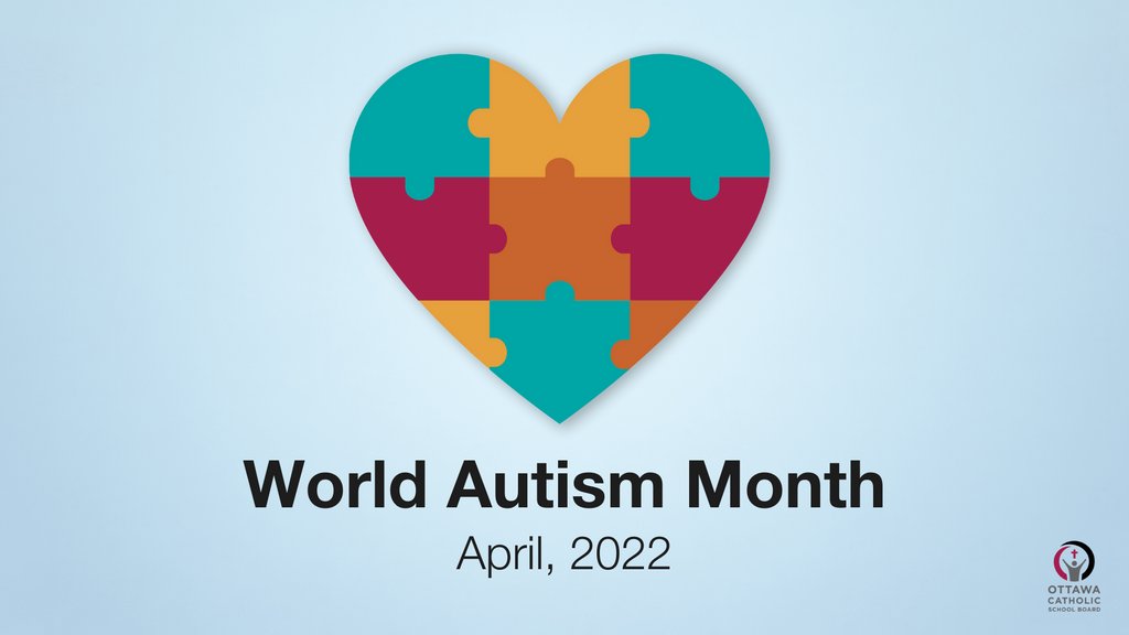 OttCatholicSB's tweet photo. 💙🧩April is #WorldAutismMonth, and we invite you to spread awareness about Autism and celebrate the wonderful abilities that people on the spectrum share. @OCSBSpecEd #ocsbBeCommunity https://t.co/OFbSHOIirc