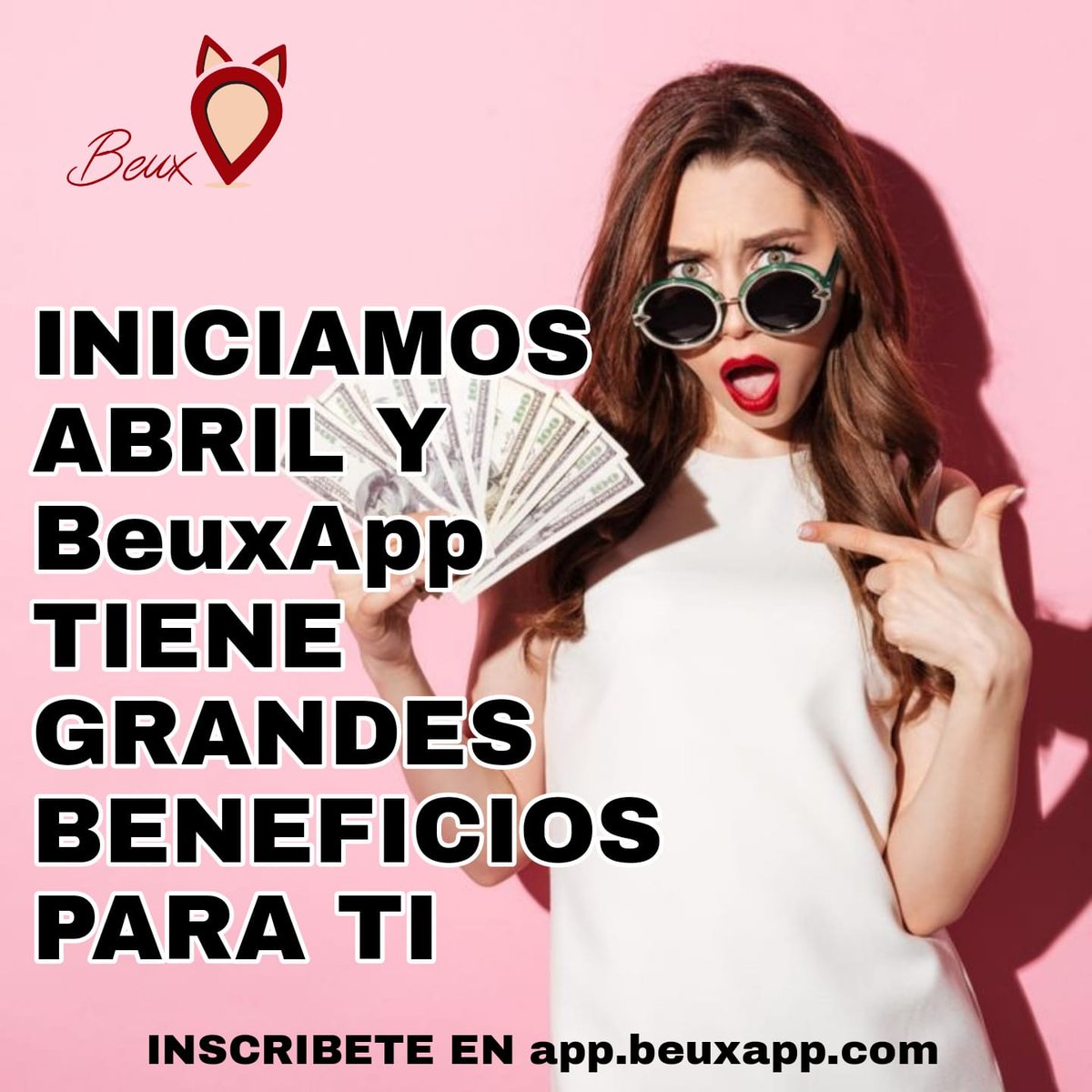 Beuxapp's tweet photo. Abril el mes de Beuxapp, llegamos para quedarnos........

#LUNES #BEUXAPP #CITAS #CHICAS #LANZAMIENTO      

https://t.co/PUObImfVak inscribete ya https://t.co/uCm9PCaOyZ
