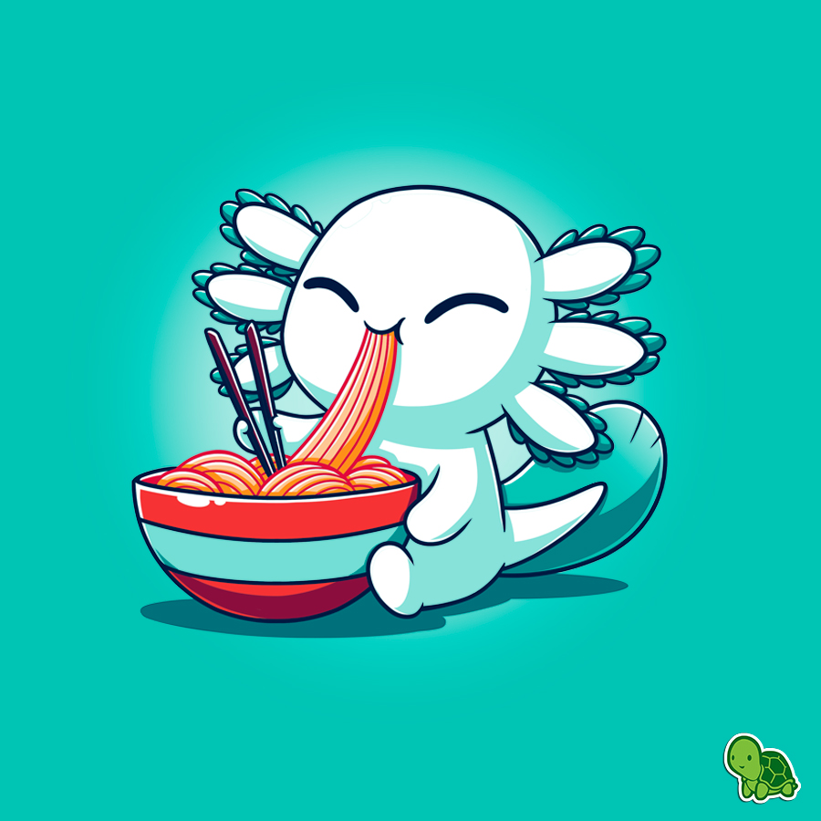 TeeTurtleHQ's tweet photo. Who doesn't love alotl Ramen? π Dream up your next noodle dish in today's 50% off t-shirt!
_____________________
#axolotl #axolotllove #axolotlsforlife #kawaiifood #foodart #cutefood #ramen https://t.co/G7LP8P0WVg