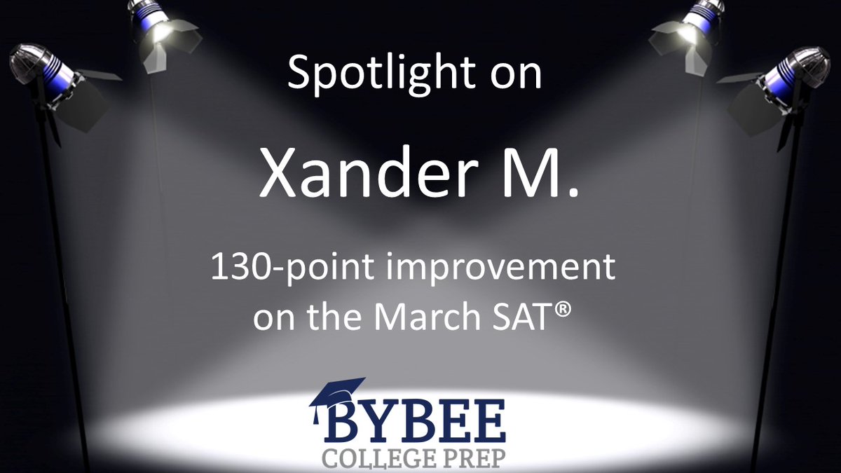 bybeeprep's tweet photo. Seeing students improve never. gets. old. Way to go, Xander! Up 130 points on the March #SAT. https://t.co/H31XKqHIJv