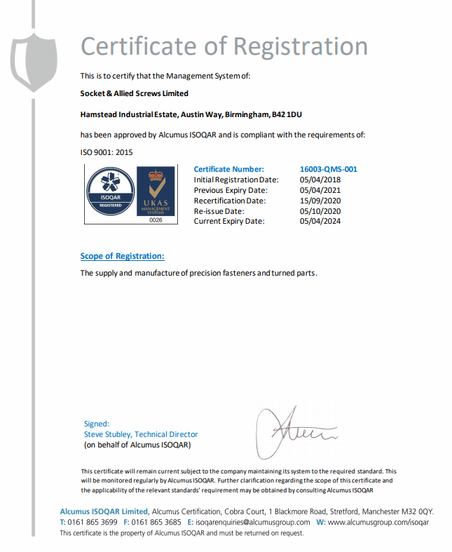 socketandallied's tweet photo. QUALITY?... relax, we've got it covered!
A BIG shout out to our #QualityDepartment for successfully being audited and extending our #ISO 9001:2015 to 05/04/2024.
We remain totally committed to ensure our products meet the highest of standards.
#Fasteners #Components #Fixings https://t.co/02b16XRV3c