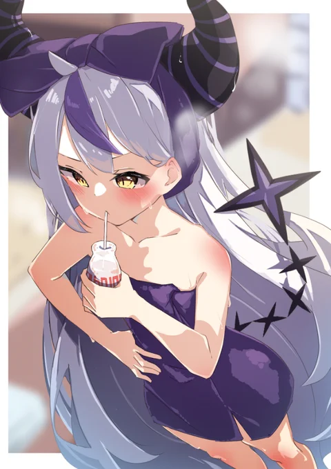 #laplus_artdesu
銭湯上がりの日課 