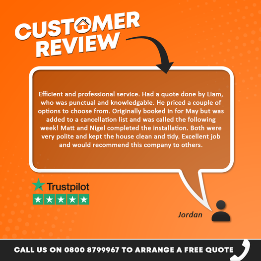 Check out this recent 5⭐ review left for us on Trustpilot!
It's good to review a companies previous customer experiences before choosing which company to go with, always do your research to make sure they are reputable!  loft-boarding.com