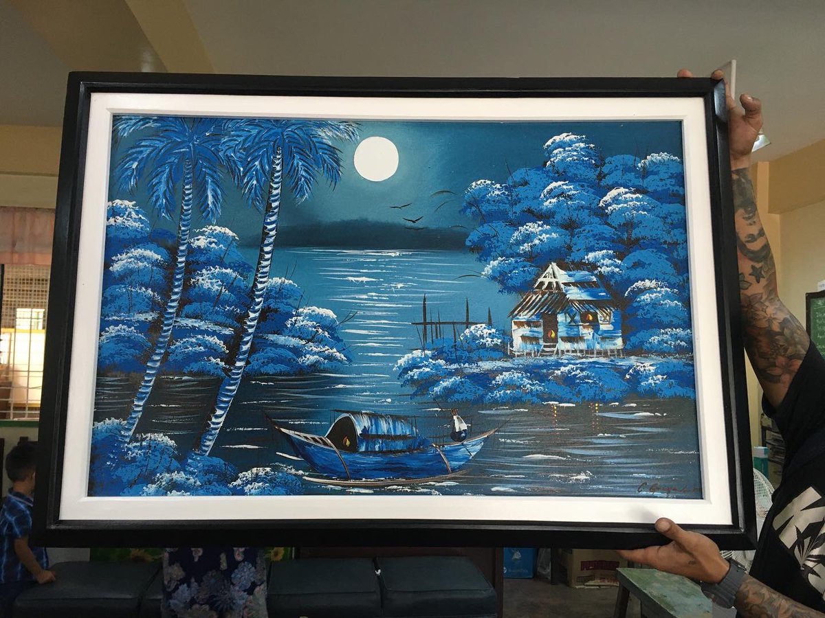 VGD2nd's tweet photo. #oilcanvaspainting #painting #blue #localartist https://t.co/sWlbZ5nBDS