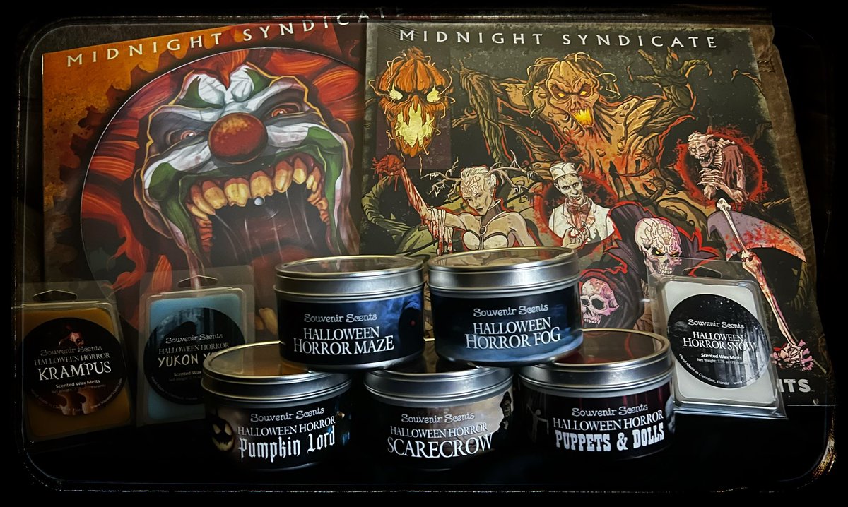 How about some music from <a href="/MidSyndicate/">Midnight Syndicate</a> and Candles from <a href="/SouvenirScents/">Souvenir Scents</a> to continue the speculation season? #HHN31 #HHN #HHNForever