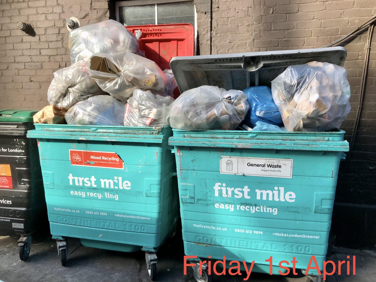 PremisesStudios's tweet photo. Anyone else in Hackney or Greater London experiencing this level of appalling service from @firstmile ? Supposed to be the "Green Alternative" but if you were a Rubbish/Recycling/Collection agency, surely start with the basics and just DO COLLECTIONS!!! 😶🙄😤 #hackney #London https://t.co/PLj0M7nmYh