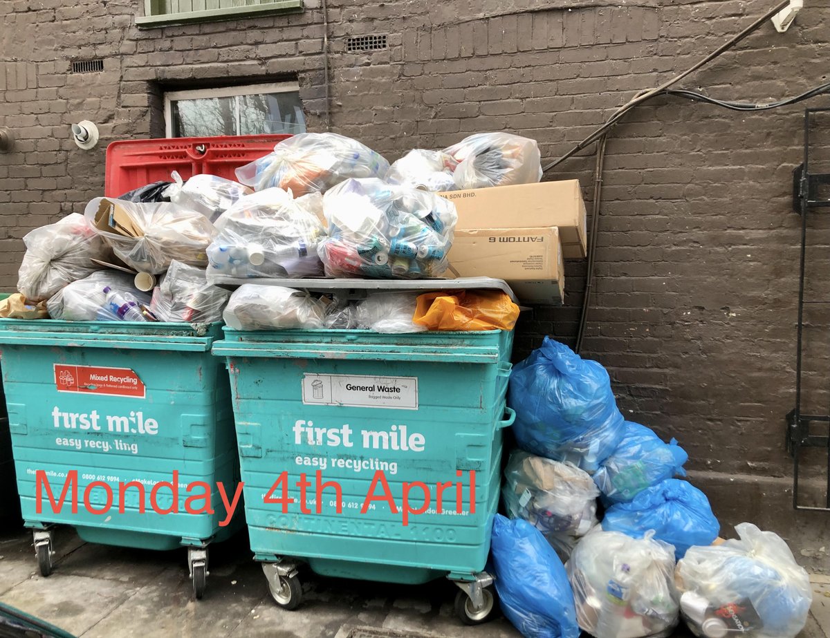 PremisesStudios's tweet photo. Anyone else in Hackney or Greater London experiencing this level of appalling service from @firstmile ? Supposed to be the "Green Alternative" but if you were a Rubbish/Recycling/Collection agency, surely start with the basics and just DO COLLECTIONS!!! 😶🙄😤 #hackney #London https://t.co/PLj0M7nmYh