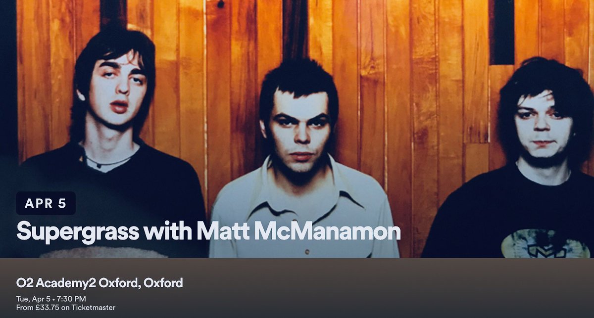MattMcmanamon's tweet photo. Back on ‘The Grass’ tomorrow kids! @SupergrassHQ @O2AcademyOxford @captainRedHook @julianconorreid @fretsore https://t.co/eK7B3LSJ98