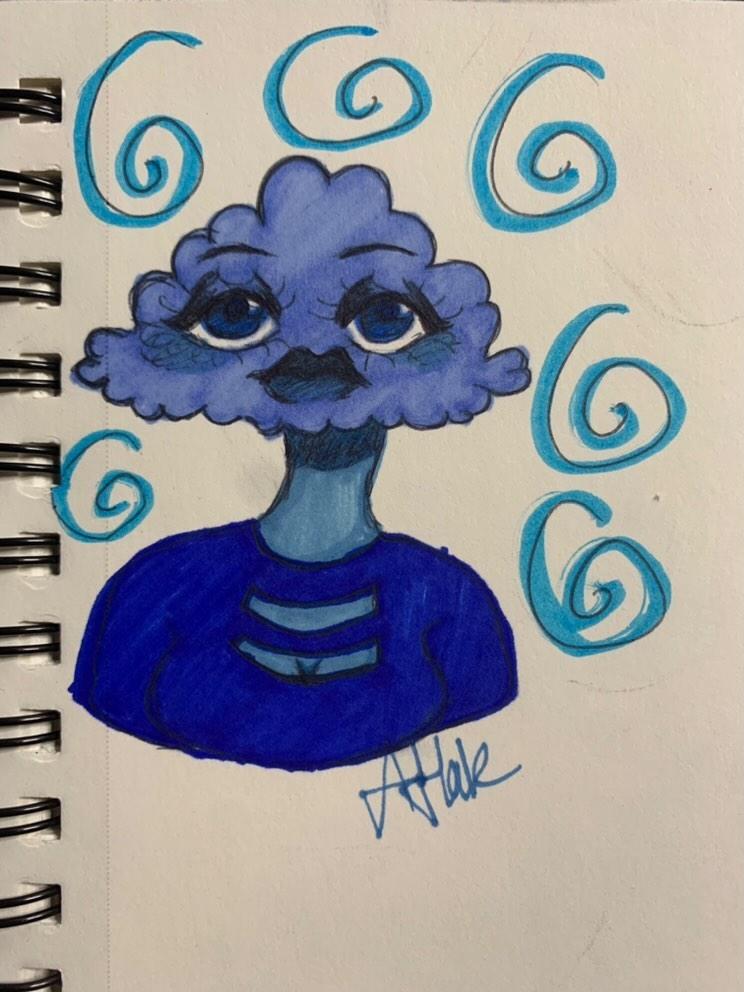 Chaoticaliyah's tweet photo. Redraw of my old oc from an old sketchbook first pic is the redraw https://t.co/HrQxivr0Ir